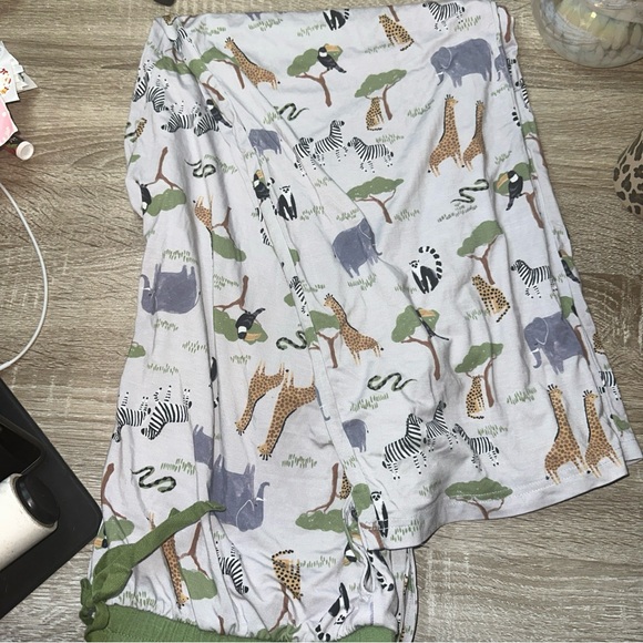 Little Sleepies, Adult Bamboo Safari print Pajama Pants Size Large - Picture 3 of 9